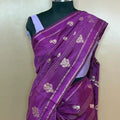 Tussar Silk Saree with All-Over Zari Weaving