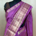 Tasar Silk Saree - Copper Zari Boder