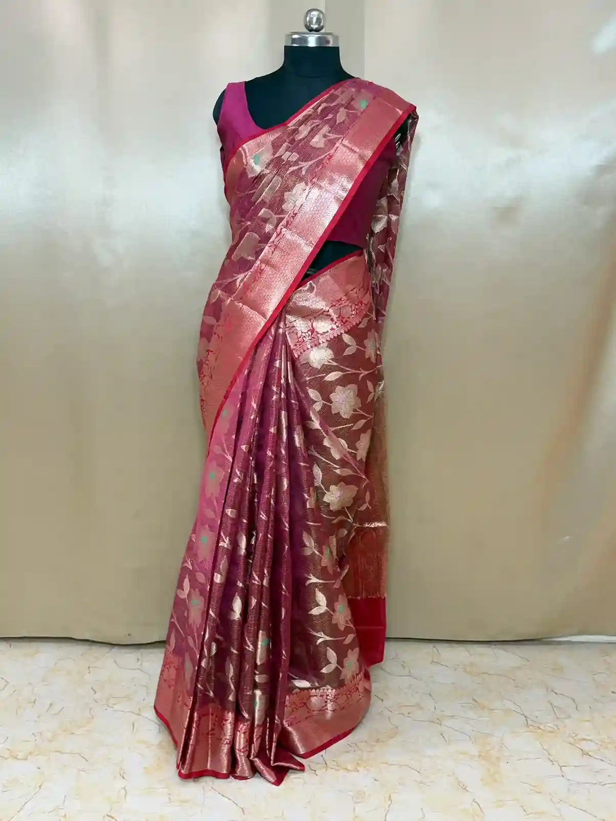 Tissue Silk Meenakari