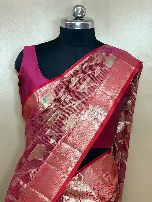 Tissue Silk Meenakari