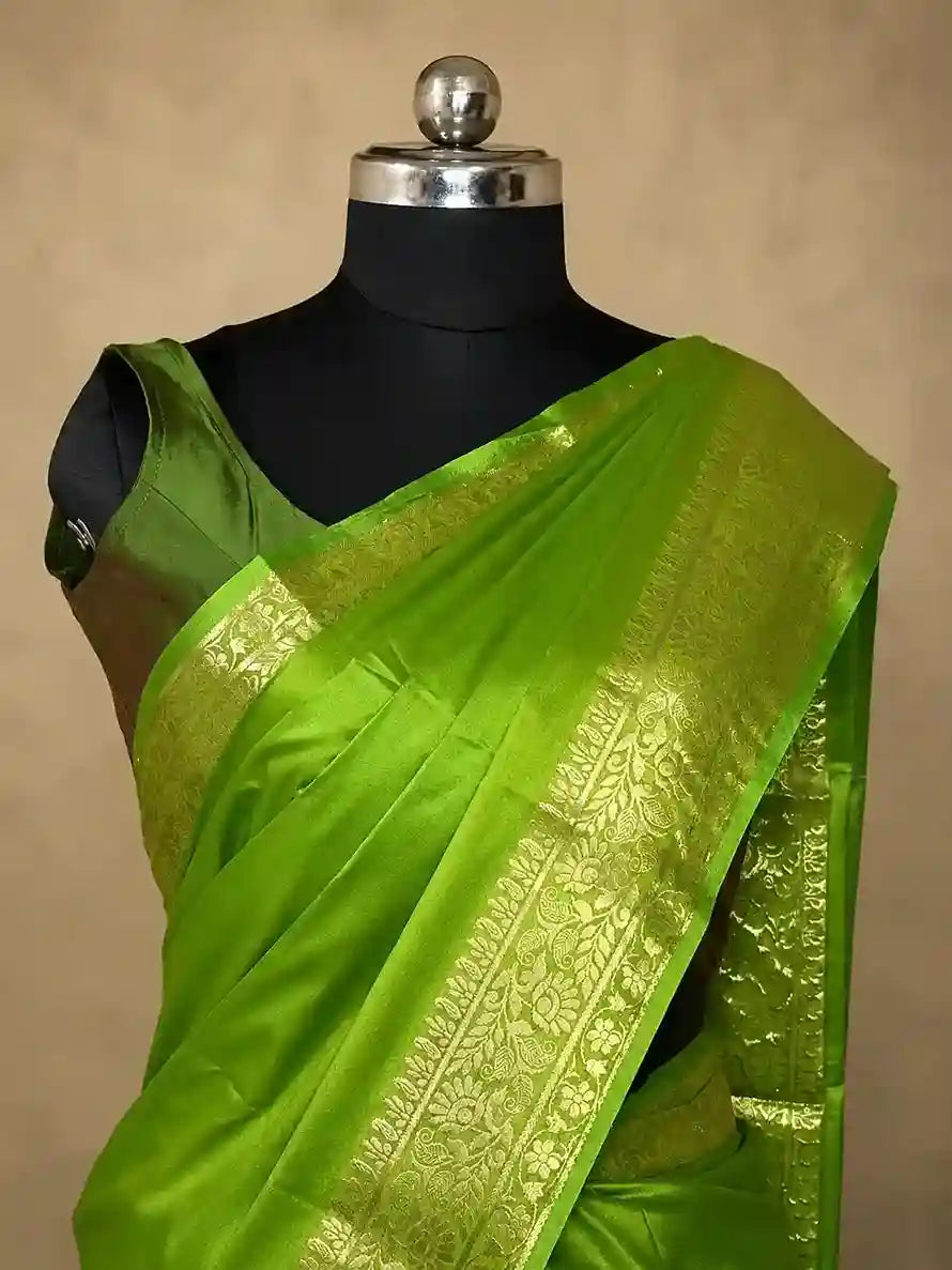 Elegant Semi Mysore Silk Saree with Self-Colour Sophistication