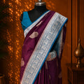 Premium Georgette Silk saree - Ivory Gold Zari