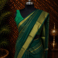 Semi Mysore Crepe With Stripes Body