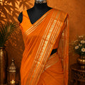 Crepe Saree with Stunning Zari Detailing