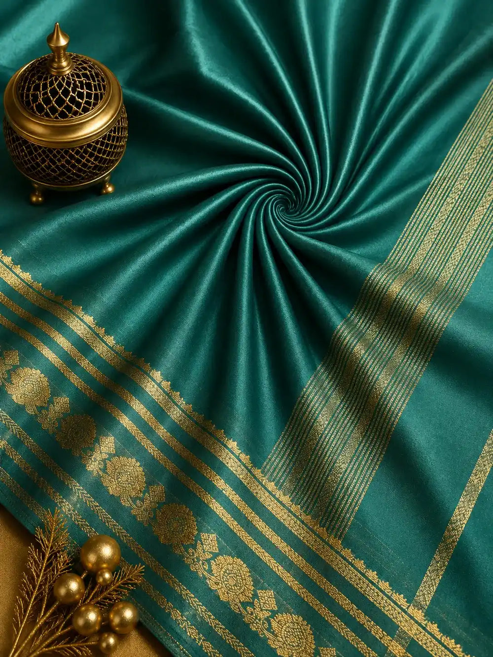Crepe Saree with Stunning Zari Detailing