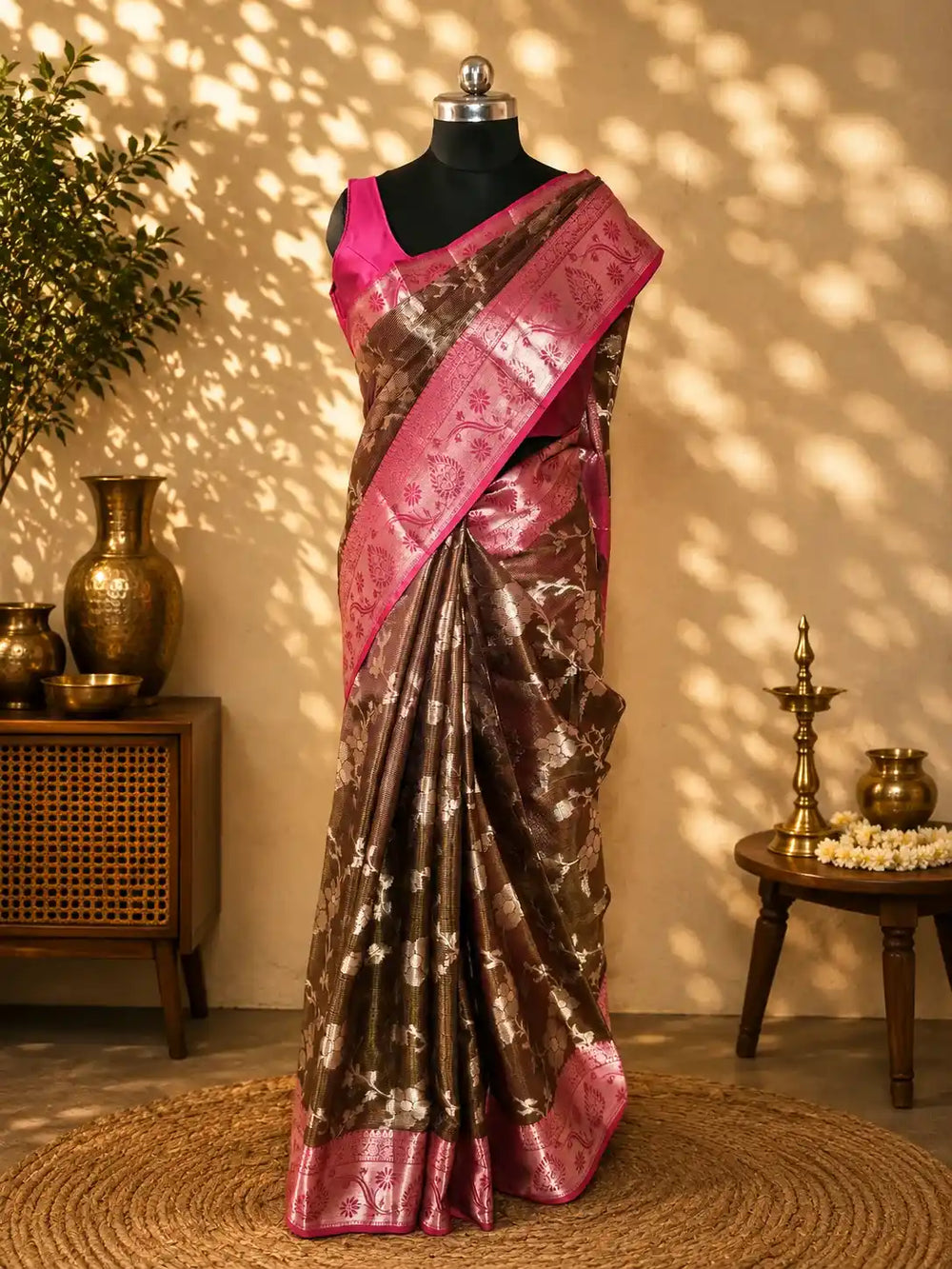 Tissue Silk Meenakari