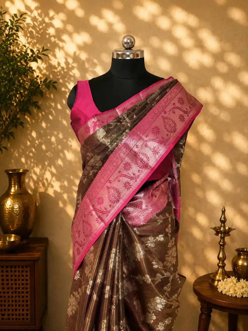 Tissue Silk Meenakari