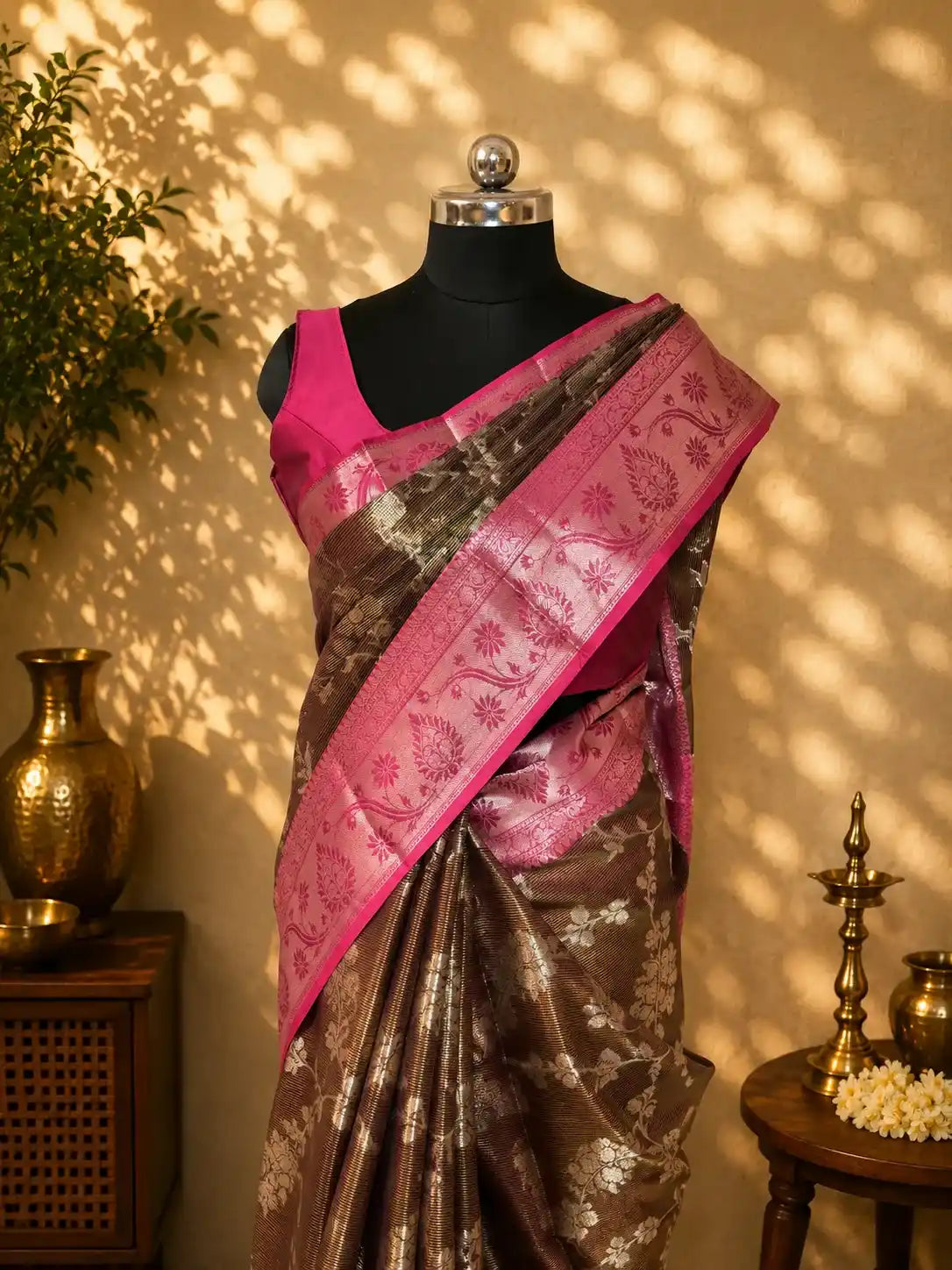 Tissue Silk Meenakari